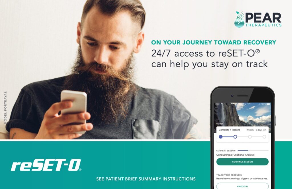 Man Using The reSET-O App For Recovery Support