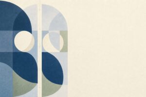 Abstract two nearly identical patterns with a subtle misalignment revealed by alignment marks, representing generic medication switches during a benzo taper